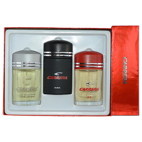 CARRERA VARIETY by Muelhens 3 PIECE MENS VARIETY WITH CARRERA BLACK & CARREREA RED & CARRERA AND ALL ARE EDT SPRAYS 3.4 OZ MEN