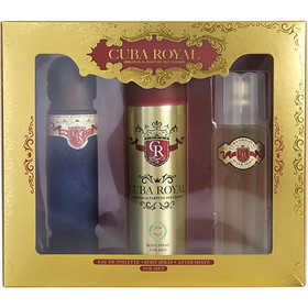 Cuba Edt Spray 3.4 Oz & Aftershave 3.4 Oz & Deodorant Spray 6.8 Oz Men