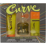 CURVE by Liz Claiborne Cologne Spray 2.5 Oz & Aftershave Balm 3.4 Oz & Deodorant Stick 1.7 Oz For Men