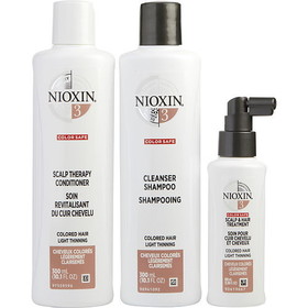NIOXIN by Nioxin Set-3 Piece Maintenance Kit System 3 With Cleanser 10.1 Oz & Scalp Therapy 10.1 Oz & Scalp Treatment 3.38 Oz (Packaging May Vary) For Unisex