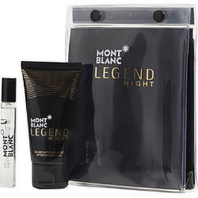 Mont Blanc Legend Night By Mont Blanc - Eau De Parfum Spray .25 Oz & Aftershave Balm 1.7 Oz, For Men
