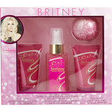 Fantasy Britney Spears By Britney Spears Hair Mist 3.4 Oz & Body Lotion 1.7 Oz & Body Wash 1.7 Oz & Bath Fizz 2.65 Oz, Women