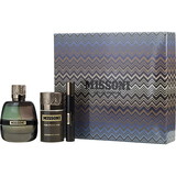 MISSONI by Missoni Eau De Parfum Spray 3.4 Oz & Deodorant Stick 2.5 Oz & Eau De Parfum Spray .34 Oz MEN