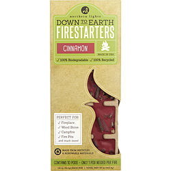 CINNAMON FIRESTARTERS by Down To Earth Firestarters Fragranced Colored Wax Combined With Recycled And Renewable Material. Box Contains 10X1.8 Oz Each Tearaway Pods For Unisex