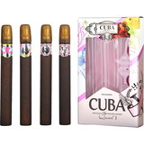 Cuba 4 Piece Quad Lady With Cuba Heartbreaker & La Vida & Victory & Vip And All Are Edp Spray 1.17 Oz Women