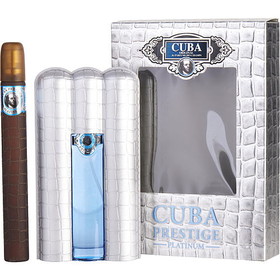 CUBA PRESTIGE PLATINUM by Cuba Edt Spray 3 Oz & Edt Spray 1.17 Oz For Men