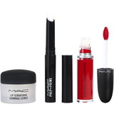MAC by Make-Up Artist Cosmetics Travel Exclusive Lip Kit Red: Lip Scubtious - Candied Nectar + Prep + Prime Lip + Retro Matte Liquid Lipcolour - #Feels So Grand --3ct WOMEN