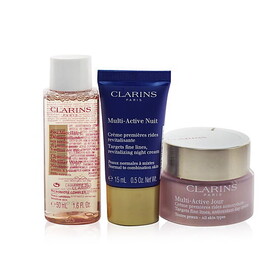 Clarins By Clarins Multi-Active Collection: Day Cream 50Ml+ Night Cream 15Ml+ Cleansing Micellar Water 50Ml+ Bag --3Pcs+1Bag, Women