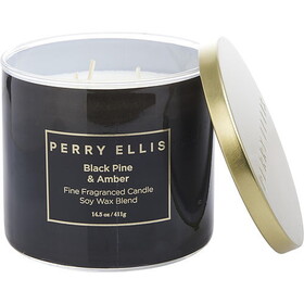 Perry Ellis Black Pine & Amber By Perry Ellis Candle 14.5 Oz, Unisex