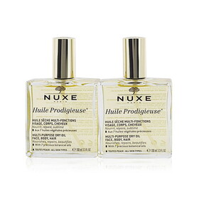 Nuxe By Nuxe Travel With Nuxe Huile Prodigieuse Multi Usage Dry Oil Duo Set: 2X Dry Oil 100Ml  -2X 100Ml/3.3Oz, Women