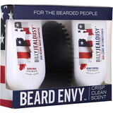 Billy Jealousy By Billy Jealousy Usa Beard Envy Kit Crisp Clean Scent (1) Usa Beard Wash 3 Oz, (1) Usa Beard Control 3 Oz, (1) Reinforced Boar Bristle Brush, Men