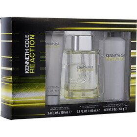 Kenneth Cole Reaction By Kenneth Cole Edt Spray 3.4 Oz & Aftershave Balm 3.4 Oz & All Over Body Spray 6 Oz, Men