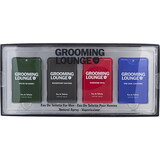Grooming Lounge Variety by Grooming Lounge 4 Piece Pocket Spray Set All Are Edt Spray 0.6 Oz, Men