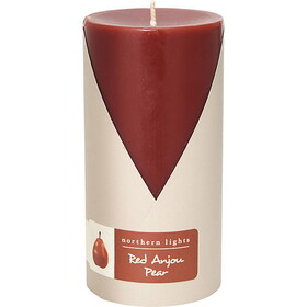 Red Anjou Pear by Northern Lights One 3X6 Inch Pillar Candle. Burns Approx. 100 Hrs., Unisex