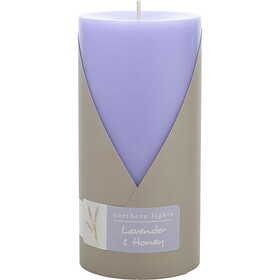 Lavender & Honey by Northern Lights One 3X6 Inch Pillar Candle. Burns Approx. 100 Hrs., Unisex