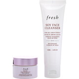 Fresh by Fresh Cleanse And Hydrate Duo Set: Soy Cleanser 50Ml + Rose Face Cream 15Ml --2Pcs, Women
