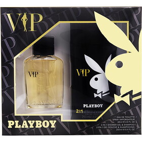 Playboy Vip by Playboy Edt Spray 2 Oz & Shower Gel & Shampoo 8.4 Oz, Men