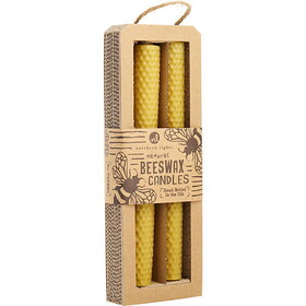 Beeswax Natural By Northern Lights 8" Taper Candle (2 Pack), Unisex