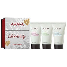 Ahava By Ahava Celebrate Life Love Triangle Set: Deasea Water Mineral Body Lotion + Hand Cream + Shower Gel --3X40Ml/1.3Oz, Women