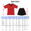 TOPTIE Soccer Jersey, Shoulder Striped Soccer Shirts, with Jersey, Shorts and Socks