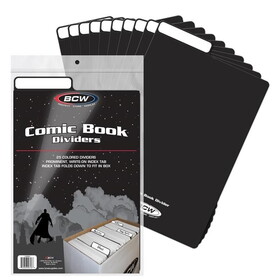 BCW 1-CD-BLK Comic Book Dividers - Black