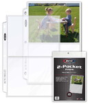 BCW 1-PRO2T-20 Pro 2-Pocket Photo Page (20 CT. Pack)