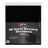 BCW 1-RD12-M-BLK 12-Inch Record Divider - Medium - Black