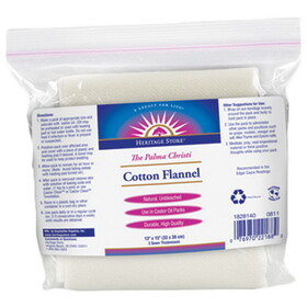 Heritage Store Cotton Castor Oil Packet Flannel 13 x 15