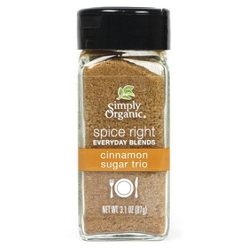 Simply Organic Spice Right Cinnamon Sugar Trio 3.1 oz.