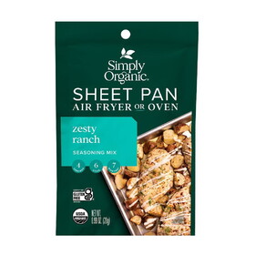 Simply Organic Sheet Pan Seasoning, Zesty Ranch 0.99 oz.