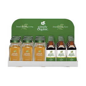 Simply Organic Cinnamon and Vanilla Extract Countertop Display 36 ct.