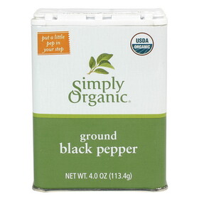 Simply Organic Black Pepper 4.00 oz.