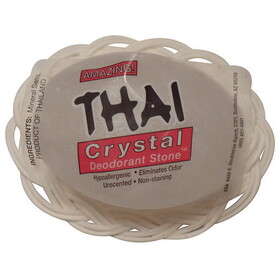 Deodorant Stones of America Thai Crystal Deodorant Oval Stone in Basket 3.5 oz.