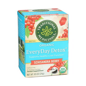 Traditional Medicinals Organic EveryDay Detox Tea Schisandra Berry 16 Tea Bags