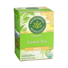 Traditional Medicinals Organic Green with Ginger Tea 16 tea bags