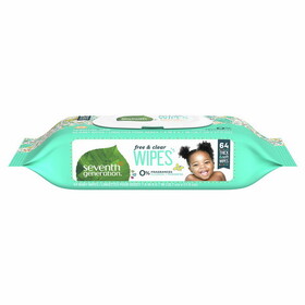 Seventh Generation Free & Clear Baby Wipes with Flip-Top Opening 64 ct