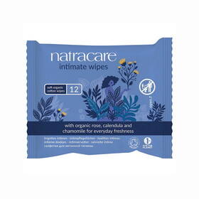 Natracare Organic Cotton Intimate Wipes 12 count