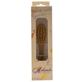 Ambassador Hairbrushes Natural Bristle Mini Wooden Brush for Baby Mini