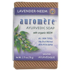 Auromere Ayurvedic Bar Soaps Lavender-Neem 2.75 oz.