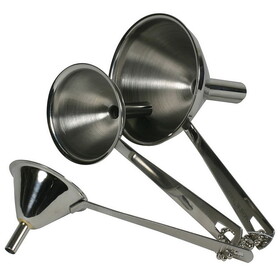 Accessories Stainless Steel 3-Piece Funnel Set (5, 8 and 12 mm)