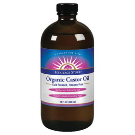 Heritage Store Organic Castor Oil 16 fl. oz.