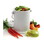 Culinary Accessories White Ceramic Compost Keeper 1 gallon