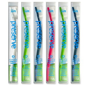 Preserve Ultra Soft Toothbrushes with Travel Case 6 pack