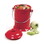 Culinary Accessories Red Ceramic Compost Keeper 1 gallon