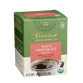 Teeccino Maca Chocolate Roasted Herbal Tea 10 tea bags