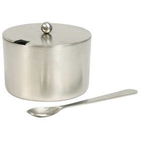 Culinary Accessories Stainless Steel Salt Cellar with Spoon 2 oz.
