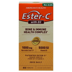 American Health 224144 Ester-C with D3 Bone & Immune Health Complex 60 tablets