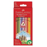 Faber Castell 225264 GRIP Triangular Colored Pencils 12 count