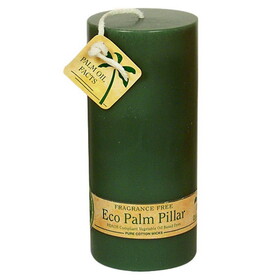 Aloha Bay Unscented Green Pillar Candle 2 1/4" x 5"