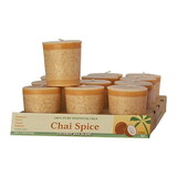 Aloha Bay 225411 Chai Spice Light Brown Votive Candles 12 count